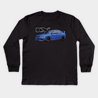 evo 9 ix blue Kids Long Sleeve T-Shirt